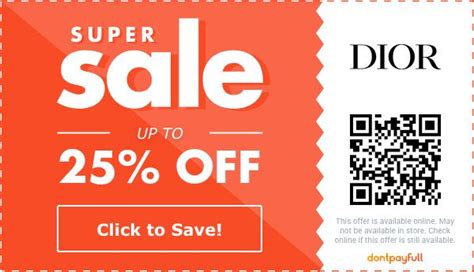 special offer code dior|dior makeup special offers.